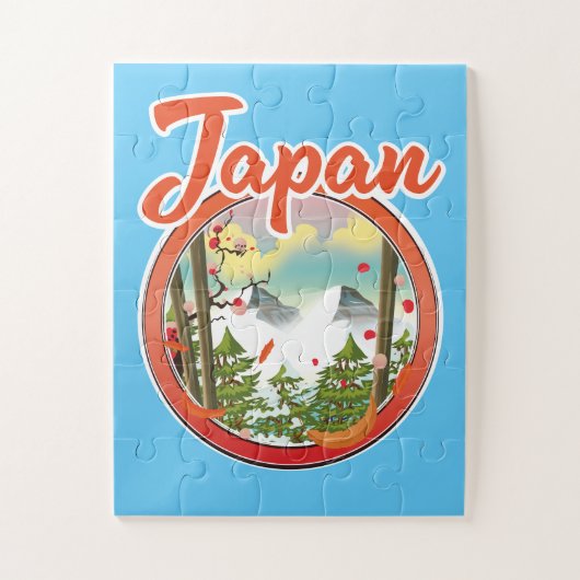 Puzzle logo de voyage du Japon (Vertical)