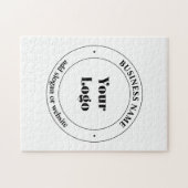 Puzzle Logo d'entreprise et texte promotionnel | Blanc (Horizontal)