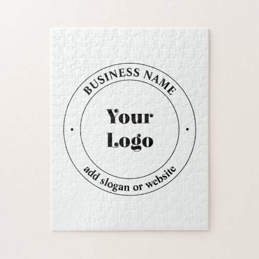 Puzzle Logo d'entreprise et texte promotionnel | Blanc (Vertical)
