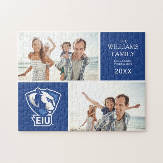 Puzzle Logo Eastern Illinois University Panthers (Horizontal)