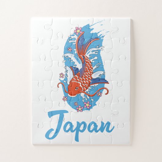 Puzzle logo Japan Fishing (Vertical)