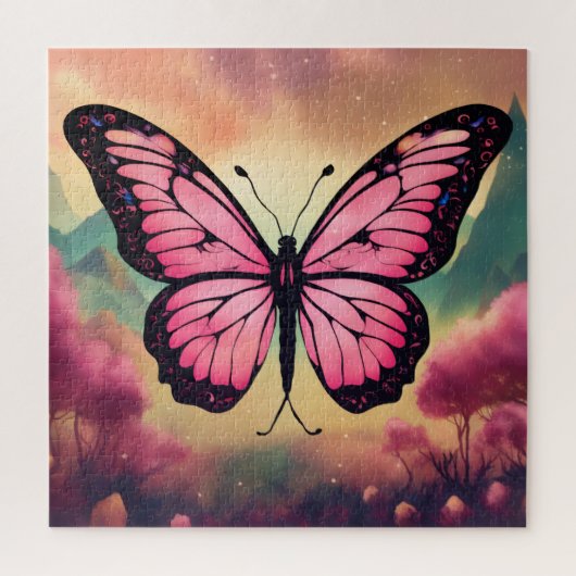 Puzzle Logo Papillon | Beau Papillon Coloré (Vertical)