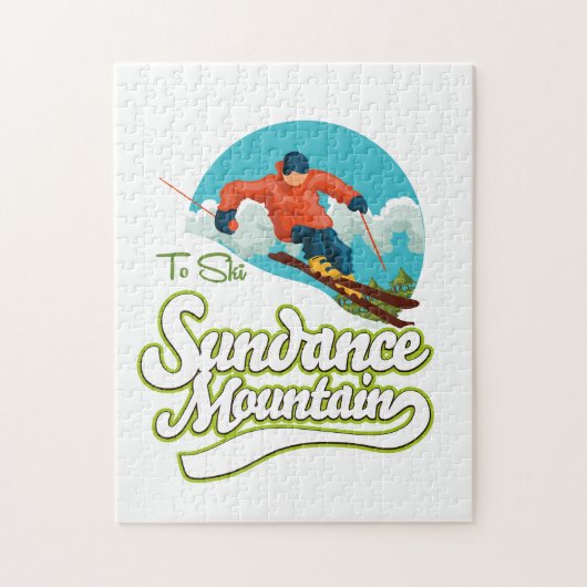 Puzzle logo ski des montagnes Sundance (Vertical)