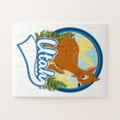 Puzzle Logo Utah Deer Travel (Horizontal)