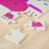 Puzzle Logo voyage rétro Zimbabwe (Côté)