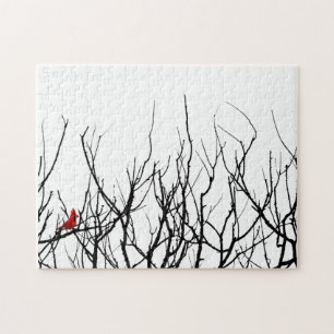 Puzzle L'oiseau rouge par des poivrons de Leslie