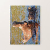 Puzzle LOL. Hippo Yawns. (Vertical)