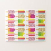 Puzzle - Lolets de glace rose, vert et jaune (Horizontal)