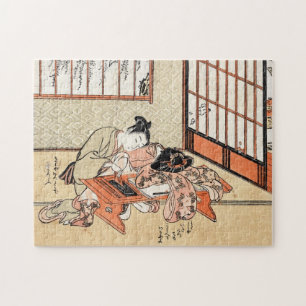 Puzzle lombaire de parchemin vintage japonais Cool ukiyo-