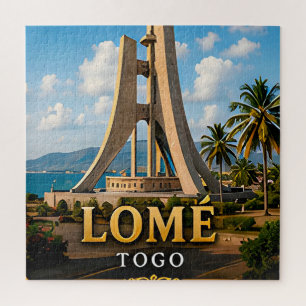 Puzzle Lomé Front de mer atlantique et Monument de l'Indé