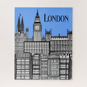 Puzzle London Cityscape Black and White 