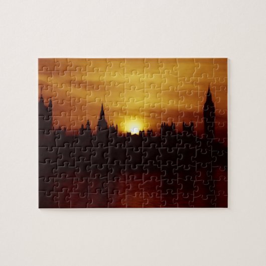 Puzzle Londres au coucher du soleil - Parlement - 8x10 -  (Horizontal)