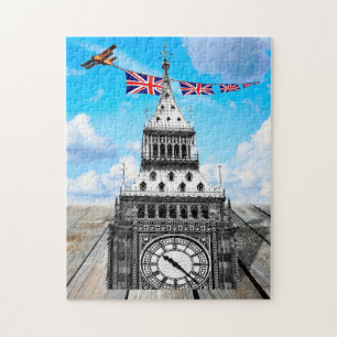 Puzzle Londres, Big Ben & Airplane Union Jacks/Surreal Ar