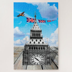 Puzzle Londres, Big Ben et Airplane Union Jacks/Surreal A