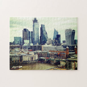 Puzzle Londres - City Skyline - Glass & Steel (Grande-Bre
