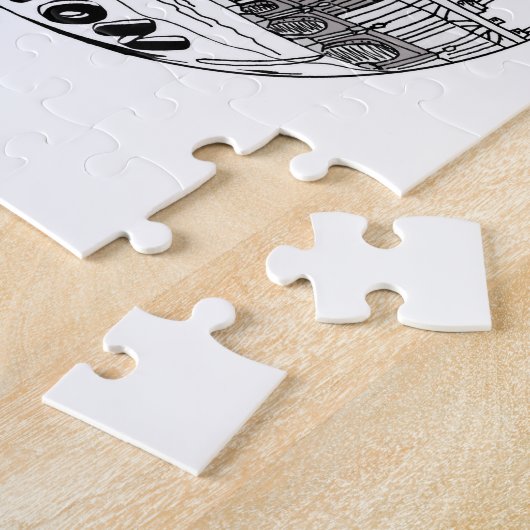 Puzzle Londres dans une boule de verre. (Côté)