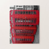 Puzzle Londres, emblématiques boîtes de téléphone rouge (Vertical)