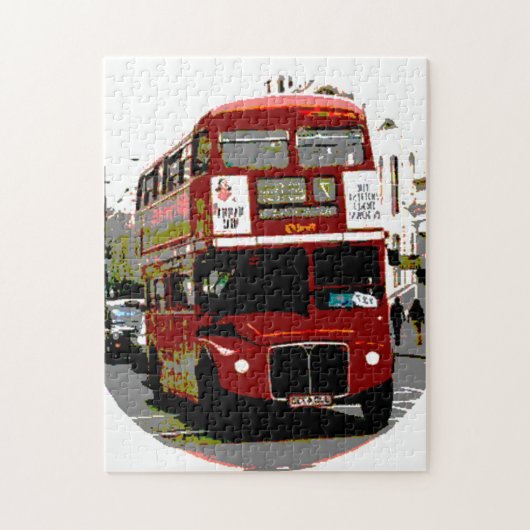 Puzzle Londres Red Bus Art Travel (Vertical)