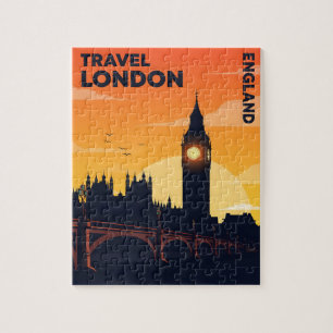 Puzzle Londres skyline au coucher du soleil avec big ben