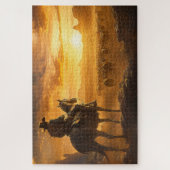 Puzzle Lone Cowboy au coucher du soleil (Vertical)