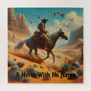 Puzzle Lone Cowboy dans Desert Canyon - Surreal Western A