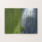 Puzzle Lone Tree Sunshine Verset de la Bible chrétienne (Horizontal)