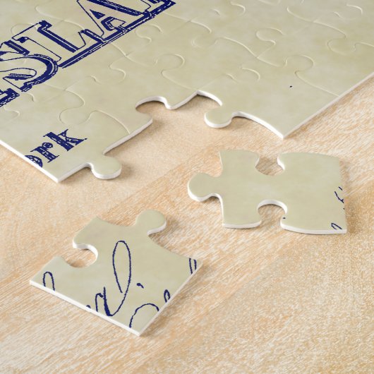 Puzzle Long Island The Hamptons Map Distressed (Côté)
