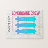 Puzzle Longboard Retro Skateboard Conception de skate Vin (Horizontal)