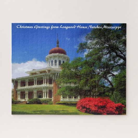 Puzzle Longwood House Natchez voeux de Noël (Horizontal)