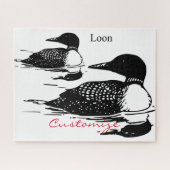 Puzzle Loon Swimming Bird Art Thunder_Cove (Horizontal)