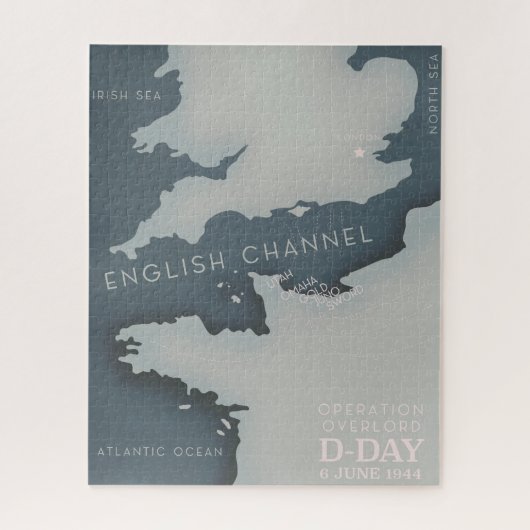 Puzzle L'opération du Jour J chevauche l'affiche militair (Vertical)
