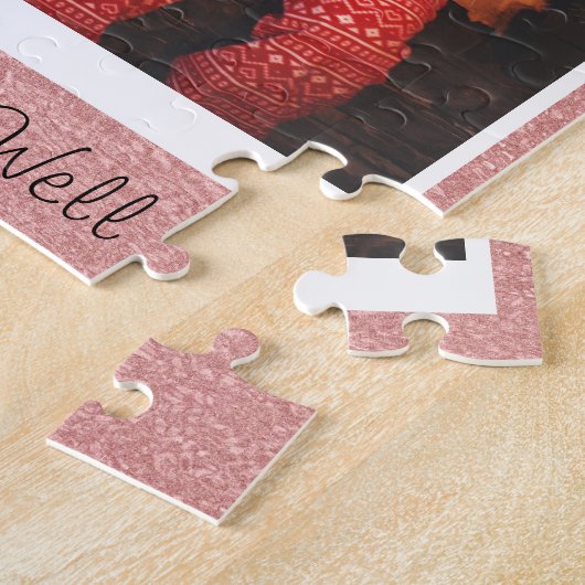 Puzzle L'or rose fait sur commande des textes/photo (Côté)