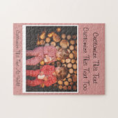 Puzzle L'or rose fait sur commande des textes/photo (Horizontal)