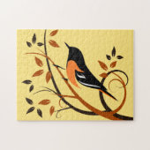 Puzzle Loriot de Baltimore perché sur une branche (Horizontal)