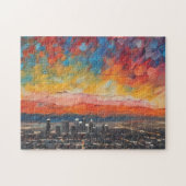 Puzzle Los Angeles au coucher du soleil Abstrait (Horizontal)