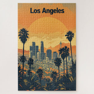 Puzzle Los Angeles Californie Toits Palmier Voyage De