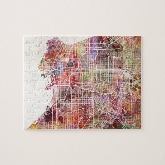 Puzzle Los Angeles map (Horizontal)