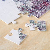 Puzzle Los Angeles map California watercolor painting (Côté)