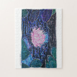 Puzzle Lotus dans l'eau sombre