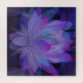 Puzzle Lotus en bleu... (Horizontal)