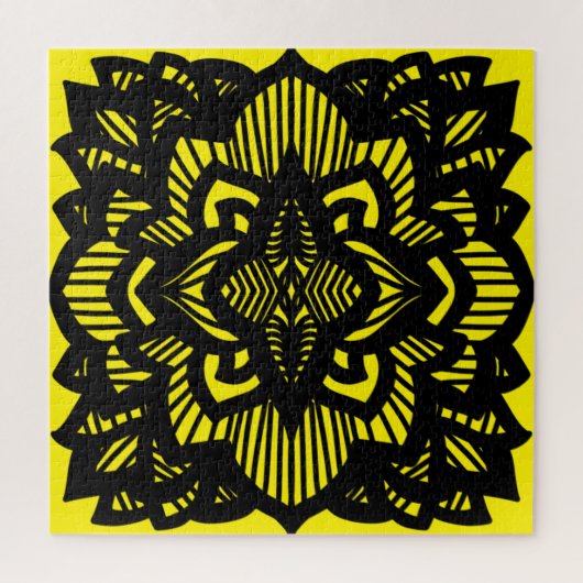 Puzzle Lotus mandala design Sac cadeau Magnet carte (Vertical)