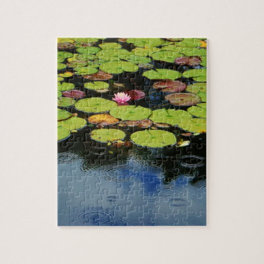 Puzzle Lotus rose en pluie (Vertical)