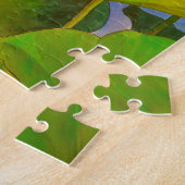 Puzzle Lotus rose nénuphar aquarelle peinture (Côté)