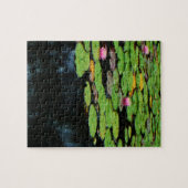 Puzzle lotus rose noir (Horizontal)