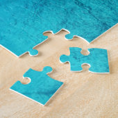 Puzzle Lotus texturé bleu (Côté)