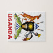 Puzzle L'OUGANDA - drapeau/emblème/manteau des (Horizontal)