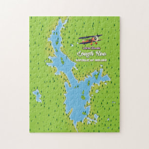 Puzzle Lough Ree République d'Irlande Carte, lough irland