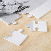 Puzzle Louis Wain Cat Art Be Good cat coussin combat (Côté)