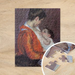 Puzzle Louise Nuring Son Enfant | Mary Cassatt<br><div class="desc">Louise Nursing Her Child (1898) de Mary Cassatt est une représentation tendre et intime d'une mère qui allaite son enfant. Le tableau saisit magnifiquement le lien émotionnel et le lien nourrissant entre la mère et l’enfant, mettant en valeur la capacité magistrale de Cassatt à représenter les thèmes maternels. Des couleurs...</div>