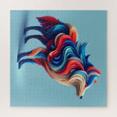 Puzzle Loup abstrait multicolore (Horizontal)